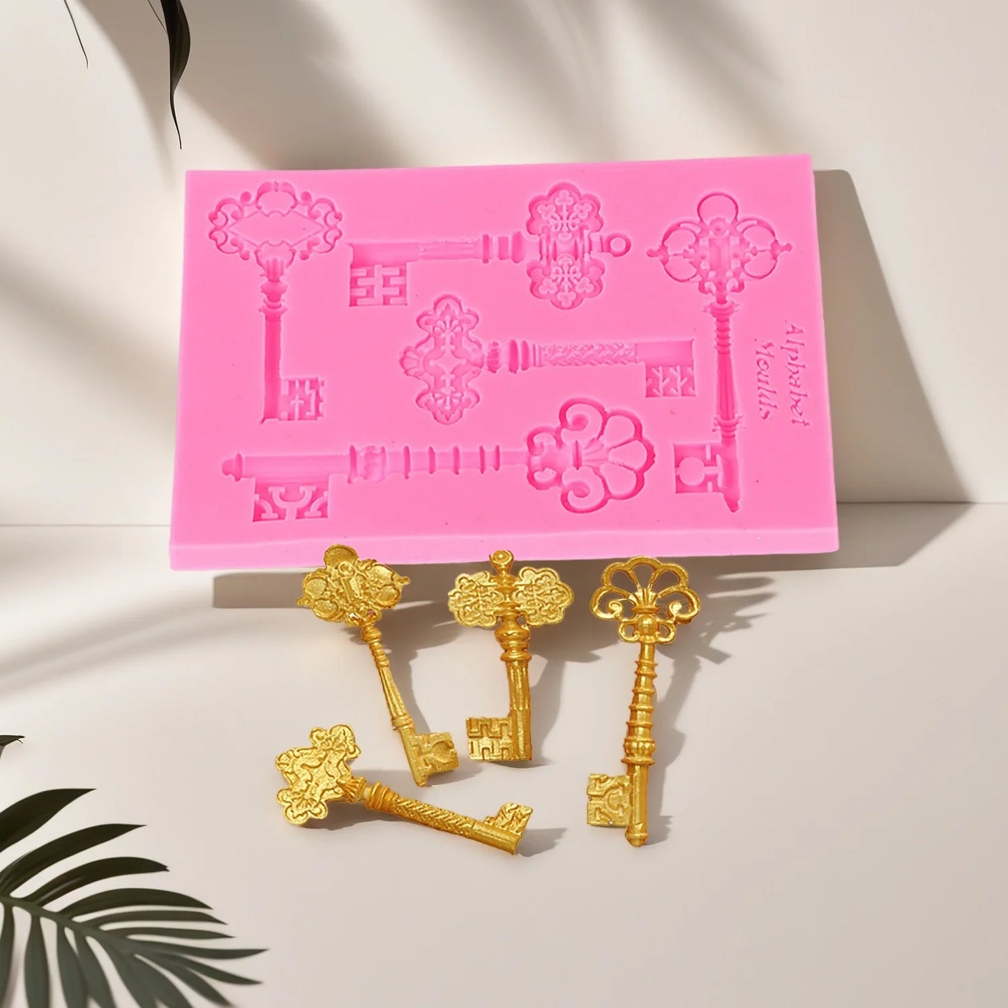 Lock Key Silicone Molds Fondant Chocolate clocks Mold Sugarcraft Clay DIY Baking Tool Cakes Cupcakes Decoration