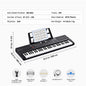 SucceBuy 61‑Key Digital Keyboard – Portable Electric Piano with 200–600 Tones & 200–500 Rhythms for Beginners