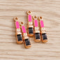 10pcs Mix Cute Enamel Women Lips Lipstick Charms Pendants for Jewelry Making Earrings Necklace Bracelets DIY Crafts Supplies