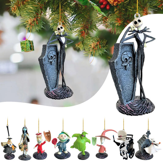 Cute The Nightmare Before Christmas Acrylic Pendant Cartoon Christmas Tree Ornament Christmas Decoration Halloween Accessories