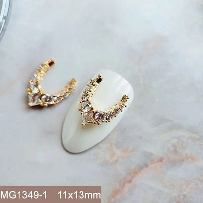 10pcs/lot Luxury No Fading Bow Butterfly Arc Nail Art Parts Zircon Crystal Manicure Nails Accesorios Supplies Decorations Charms