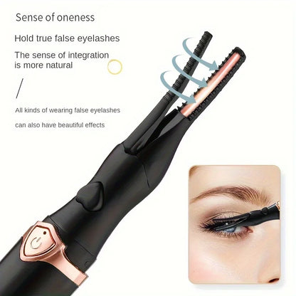 Adjustable 3‑Speed Heated Eyelash Curler · Quick Preheat, Rechargeable, Long‑Lasting Curling Tool