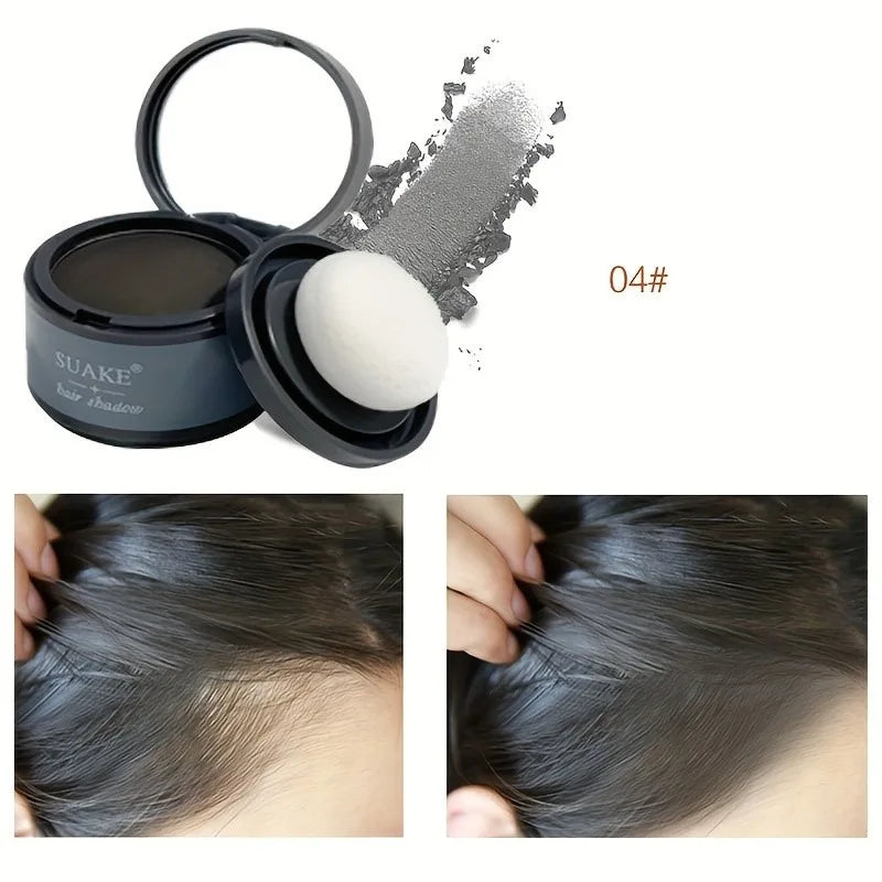 Hairline concealer, black hair root cover, natural instant waterproof hairline shadow powder, cover hair roots