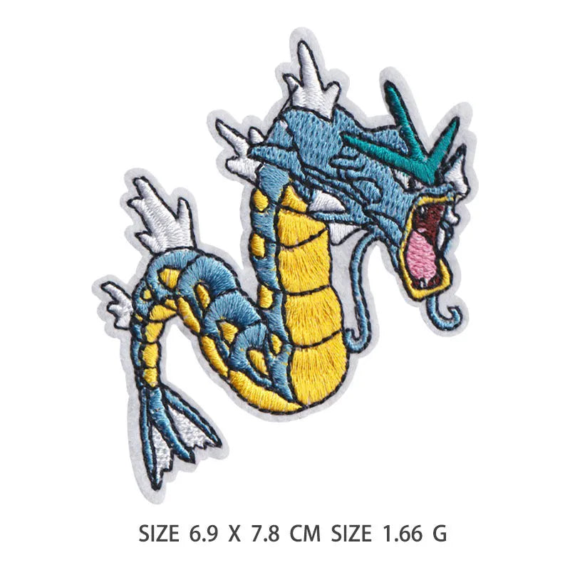 30‑Style Pokemon Embroidery Cloth Patches – Pikachu & Cartoon Iron‑On/Sew‑On Appliques for DIY Clothing