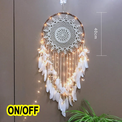 big dream catcher hanging/light decoration nordic decoration home girls room/nursery/kids decor dreamcatcher children room new 5