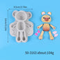 Bear Silicone Mold Cake Topper Fondant Chocolate Candy Cupcake Baking Cake Decorating Tools Polymer Clay Gum Paste Mold
