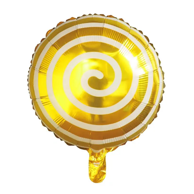 10pcs 18" Lollipop Swirl Foil Balloons – Candy Themed Round  Balloons for Birthday Party, Baby Shower, Carnival, Holiday Decor