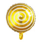 10pcs 18" Lollipop Swirl Foil Balloons – Candy Themed Round  Balloons for Birthday Party, Baby Shower, Carnival, Holiday Decor