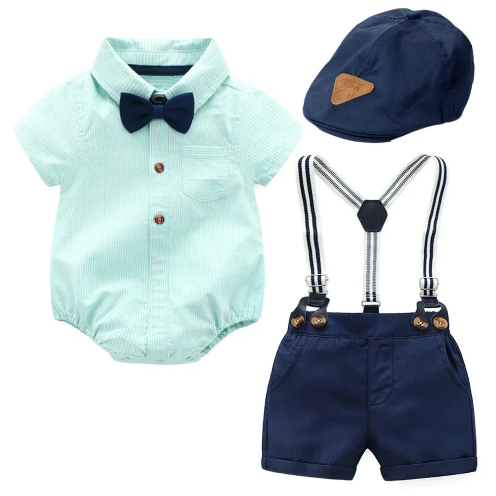 Kids Boys Formal Party Outfits Clothes Set Wedding Birthday Toddler Boy Gentleman Handsome Children Elegant Suit 1 2 3 4 5 Years
