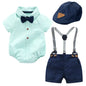 Kids Boys Formal Party Outfits Clothes Set Wedding Birthday Toddler Boy Gentleman Handsome Children Elegant Suit 1 2 3 4 5 Years