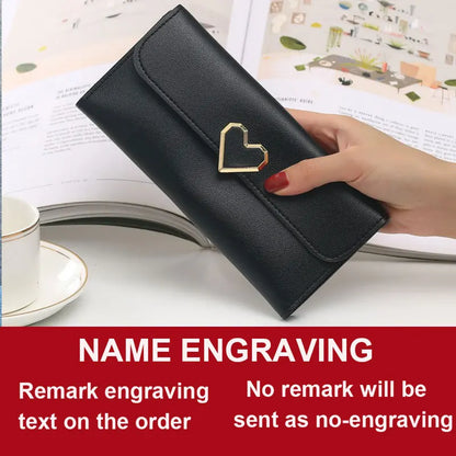 2024 Long Women Wallets Free Name Customized Lady's New Fashion High Quality PU Female Purse Photo Holder Wallet For Girls