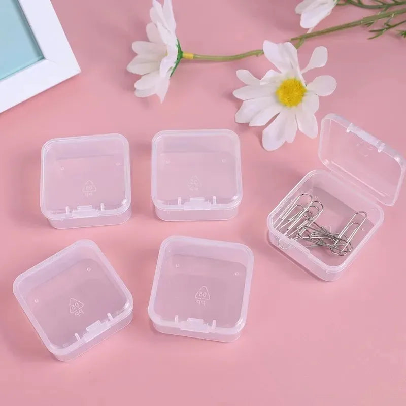Mini Transparent Storage Boxes – Portable Containers for Earrings, Rings & Small Accessories (6/60pcs)