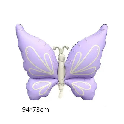 New 3D Butterfly Aluminum Film Balloon Forest Princess Style Children's Birthday Party Decoration Dreamy Wedding Decoration Cart