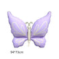 New 3D Butterfly Aluminum Film Balloon Forest Princess Style Children's Birthday Party Decoration Dreamy Wedding Decoration Cart