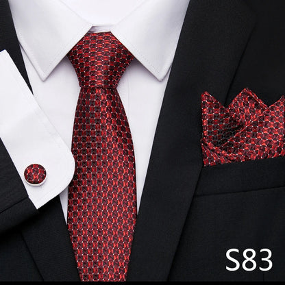 Tie Pocket Squares Cufflink Necktie Set