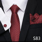 Tie Pocket Squares Cufflink Necktie Set