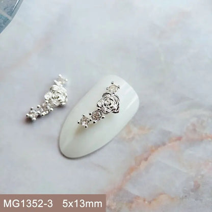 10pcs/lot Luxury No Fading Bow Butterfly Arc Nail Art Parts Zircon Crystal Manicure Nails Accesorios Supplies Decorations Charms