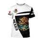 Mexico T-Shirts Mexican Flag 3D Print Streetwear Men Women Fashion Oversized Short Sleeve T Shirt Kids Tees Tops Clothing