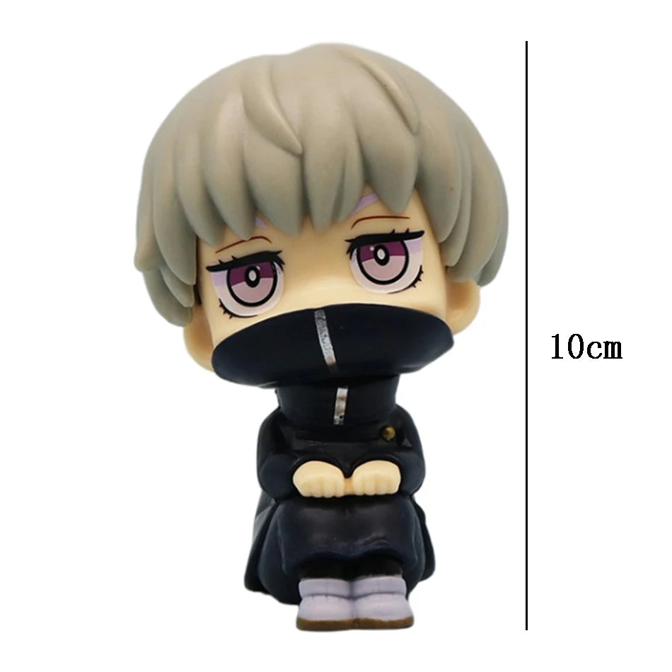 Anime Cute Fushiguro Toji Jujutsu Kaisen Figure Gojo Satoru Action Figure Q Version Doll Geto Suguru Statue 10cm PVC Model Toys