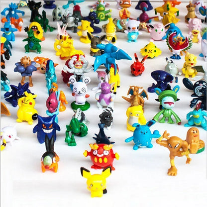 144pcs Pokemon Pikachu Action Figure Toys Mini Figures Model Toy Pikachu Anime Kids Doll Birthday Christmas Gifts