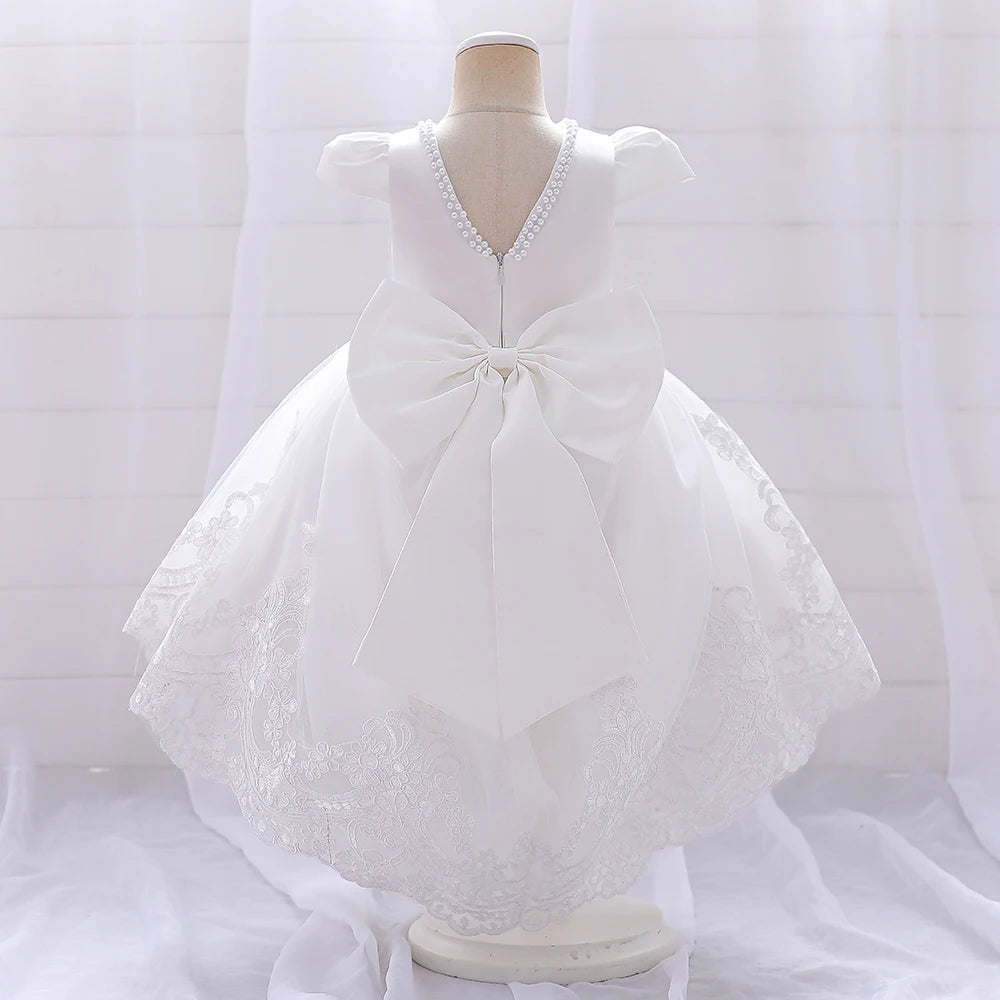 Toddler Girl Evening Party Princess Dress Baby Big Bow Tutu Gown Kids Birthday Wedding Ceremony Costume Gala Clothes Vestidos