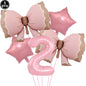 Pink Bow Birthday Theme Party Set Disposable