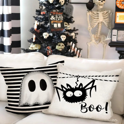 Spooky Halloween Pillowcases: Ghosts, Spider, and Boo! Designs Sofa cushion cover