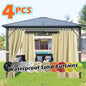 4 Panels Outdoor Curtains, Waterproof & UV-Resistant Tab Top Design for Porch, Pergola, Cabana, Gazebo Decor