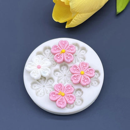 Flower Sakura Silicone Sugarcraft Mold Resin Tools Cupcake Baking Mould Fondant Cake Decorating Tools