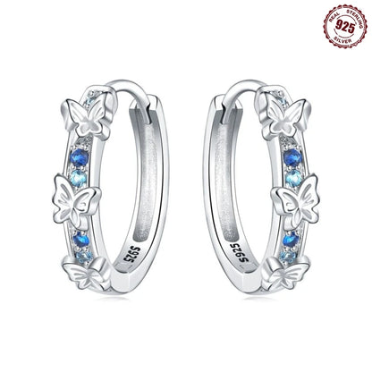 925 Sterling Silver Hoop Earrings Simple Sleeping Cat Earrings For Engagement Wedding Party Birthday Jewelry Gift