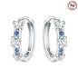 925 Sterling Silver Hoop Earrings Simple Sleeping Cat Earrings For Engagement Wedding Party Birthday Jewelry Gift