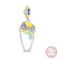 Springtime Charms 925 Sterling Silver Swallow Snail Butterfly Flower Charms Beads Fit Qikaola Bracelet DIY Birthday Jewelry Gift