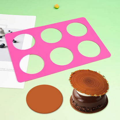 Round Silicone Chablon Mold – Cheese, Chocolate & Cookie Stencil Mat for Cake Decorating