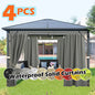 4 Panels Outdoor Curtains, Waterproof & UV-Resistant Tab Top Design for Porch, Pergola, Cabana, Gazebo Decor