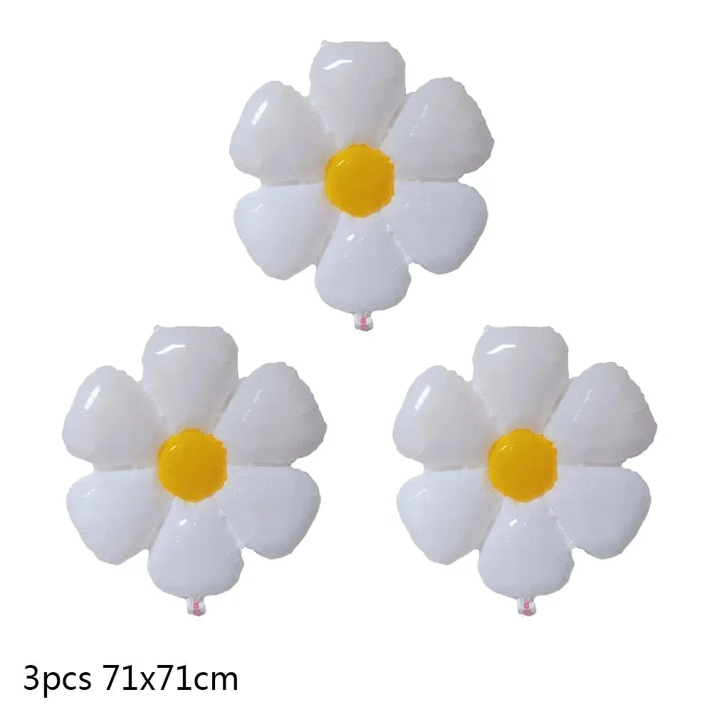 Large Bee & White Daisy Foil Balloon for Kids’ Party Décor