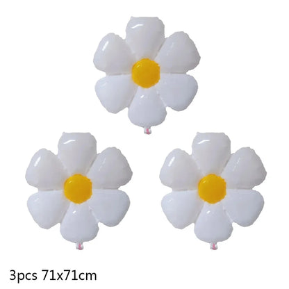 Large Bee & White Daisy Foil Balloon for Kids’ Party Décor