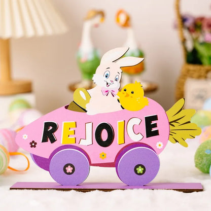 Wooden Easter Standing Rabbit – Spring Table Ornament Decor