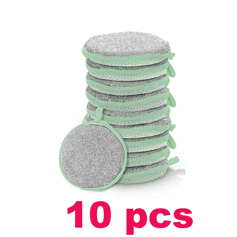 Dishwashing Sponge Non-stick Oil Dish Washing Magic Sponges Scouring Pads Kitchen Cleaning Tool Reusable Double Sided Dish Cloth