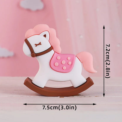 New Hot Air Balloon Cake Decoration Pink Blue Bear Cake Topper for Boy Girl Baby Shower Kids Happy Birthday Party Supplies Gifts