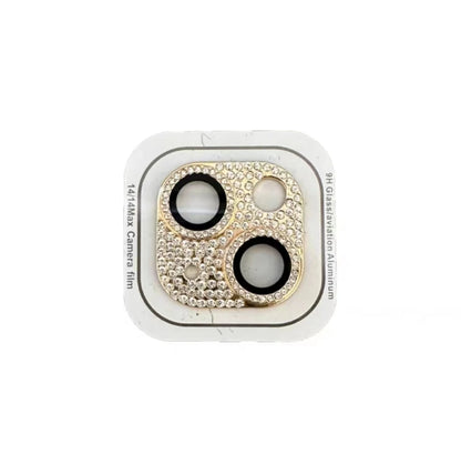 Luxury Camera Lens Film for IPhone 12/ 13/14 /15 Pro Max Mini 14 Plus Metal Glitter Diamond