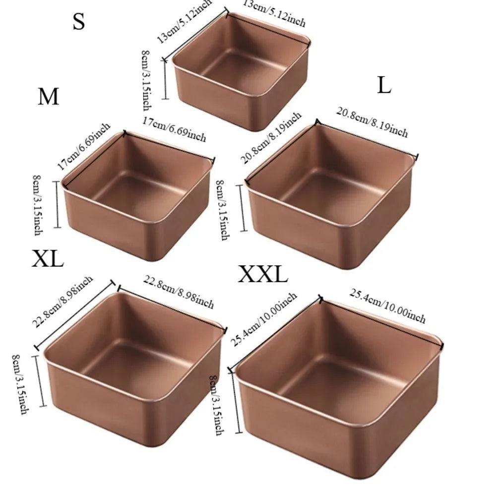 Bakeware Carbon Steel Square Bread Baking Pan Non-Stick Thickened Cake Mold Deepen Easy To Demold Pizza Bread Mold Bakery