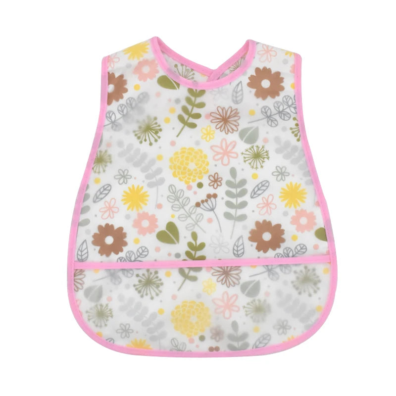 Adjustable Baby Bibs Waterproof Pocket Lunch Feeding Bibs