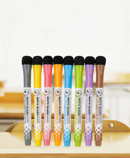 8Pcs Magnetic Erasable Whiteboard Marker Colors Set