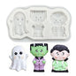 Halloween Frankenstein Spirits Silicone Sugarcraft Mold Resin Tools Cupcake Baking Mould Fondant Cake Decorating Tools