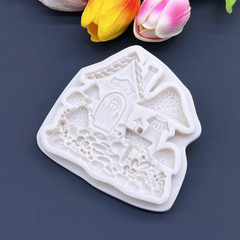 Mushroom House Silicone Sugarcraft Mold Resin Tools Cupcake Baking Mould Fondant Cake Decorating Tools