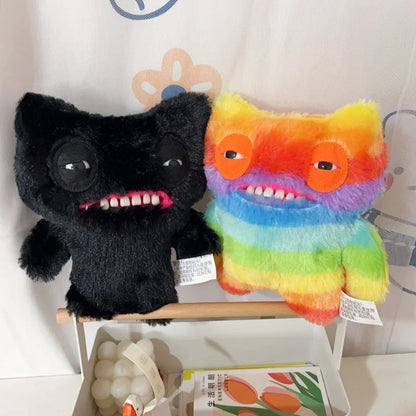 22cm Funny Ugly Teeth Monster Plush Toys Stuffed Anime The Block Monster Plushies Squirm Rainbow Crazy Rabbit Peluche Xmas Gifts