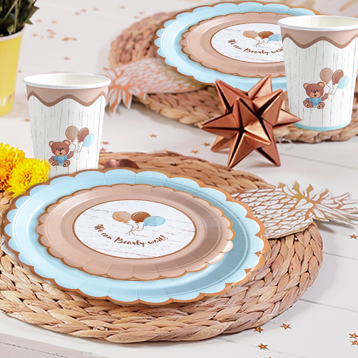 Cute Bear Disposable Party Tableware   Supplies