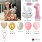 Easter Bunny Balloon with a Number for Kds Celebration