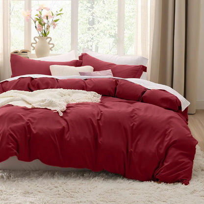 Bedsure King Size Duvet Cover Set: Prewashed, Soft and Cozy, 3 Pieces, 104x90 Inches with Zipper Closure