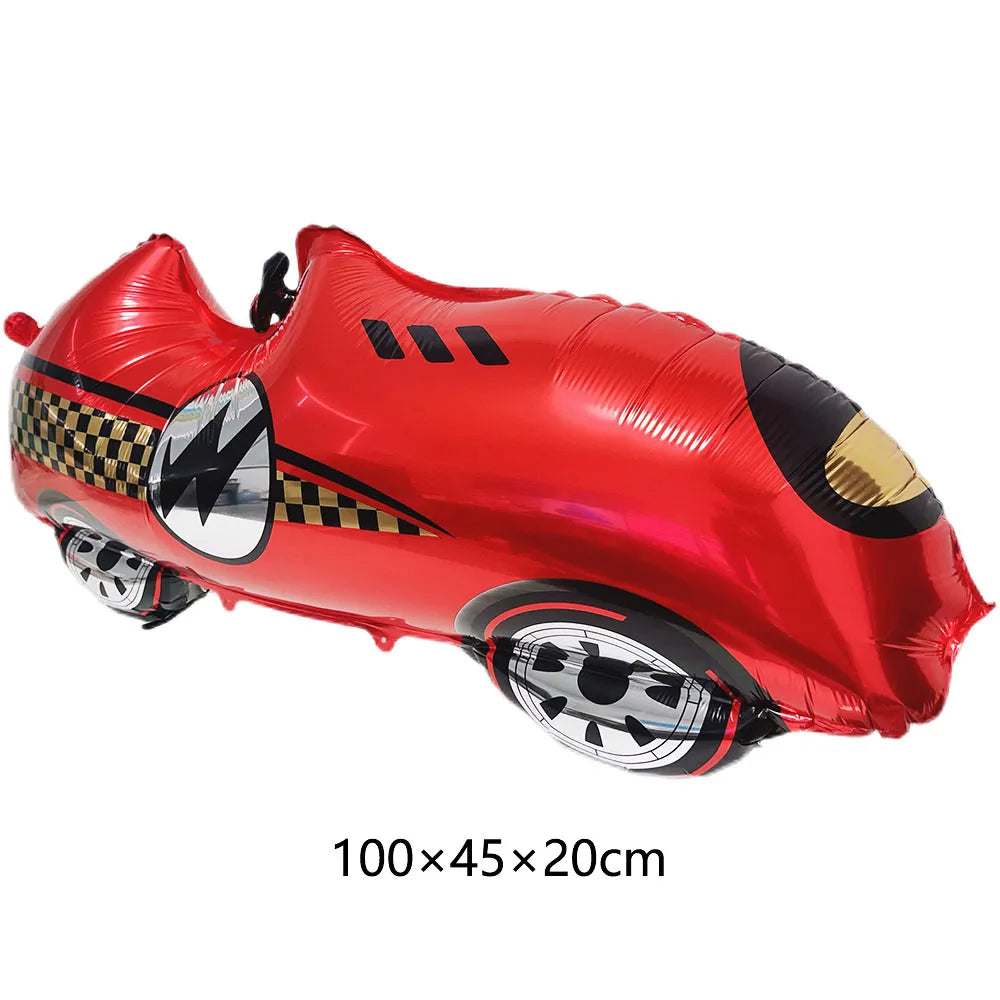 1pc Large Transportation Balloon Racing Balloon Fire Truck Ambulance School Bus Excavator Motorcycle Balloon for Boys Birthday